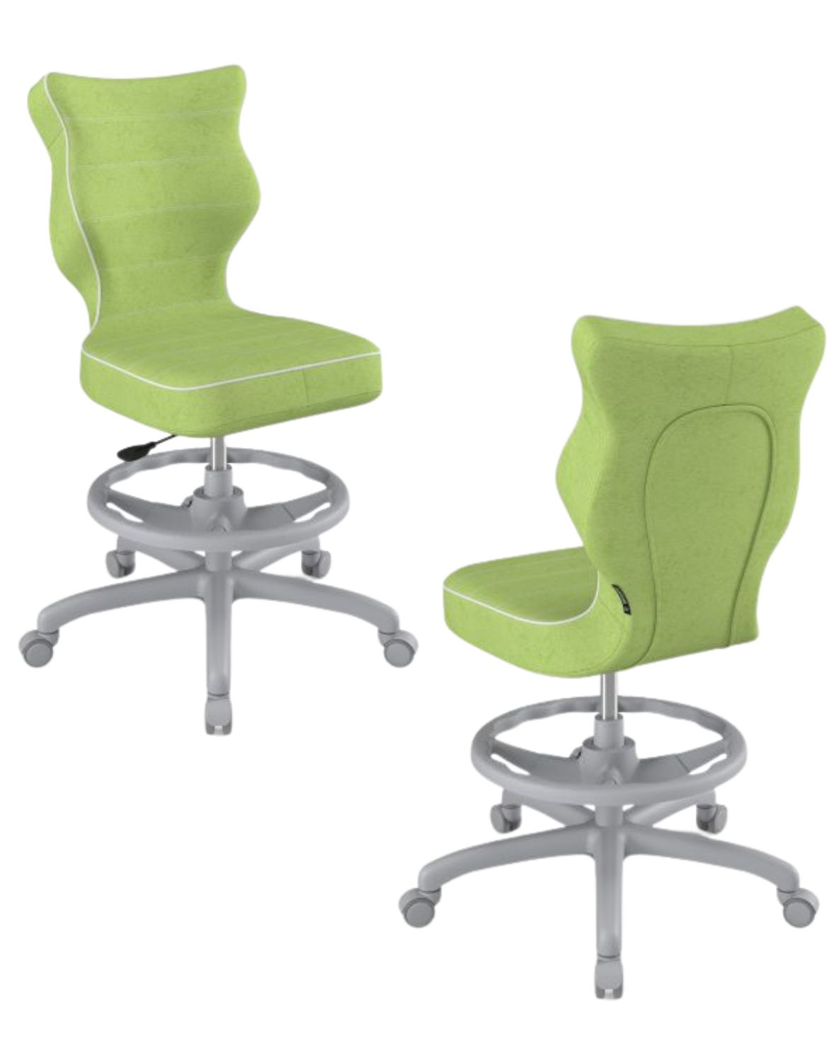 Krzesło dziecięce Entelo Petit z podnóżkiem 159-188 cm, Szara Podstawa