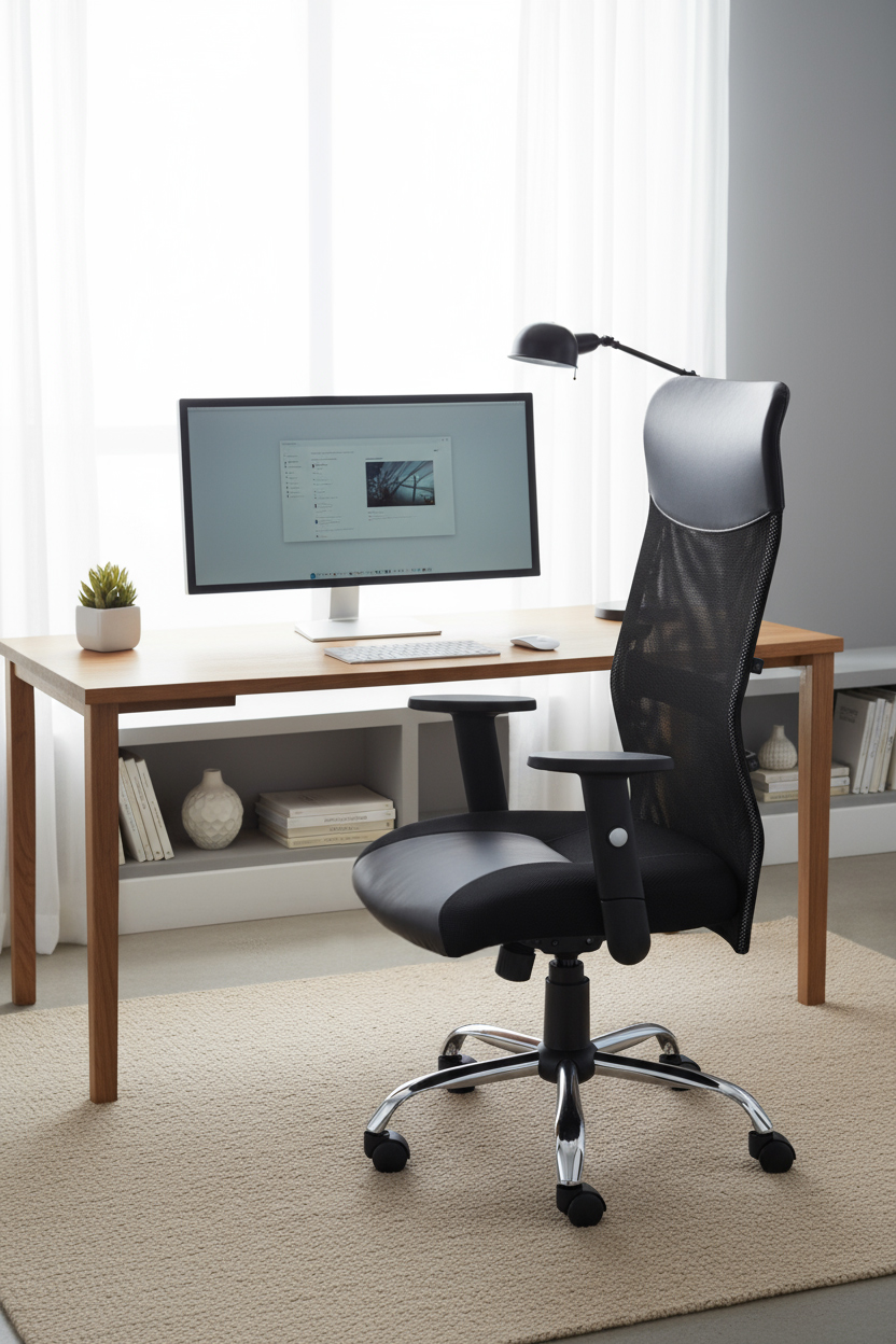 plus r fotel biurowy z regulowanymi podłokietnikami