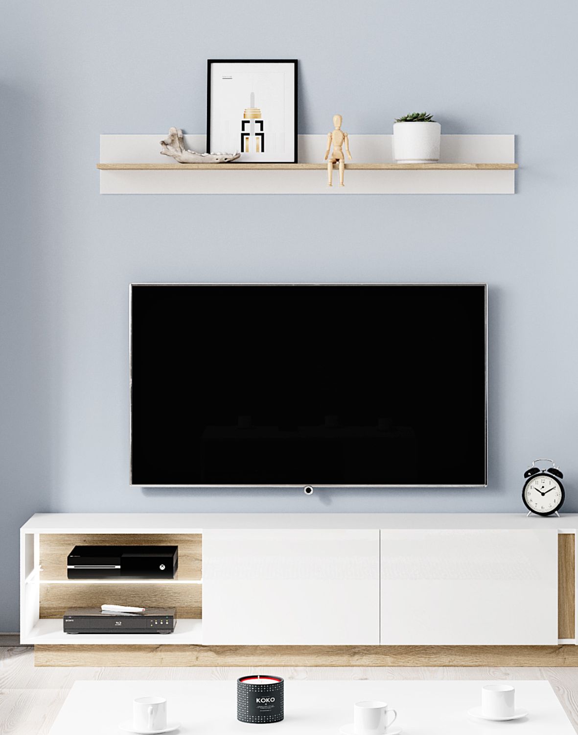 biała półka arco j 138 cm