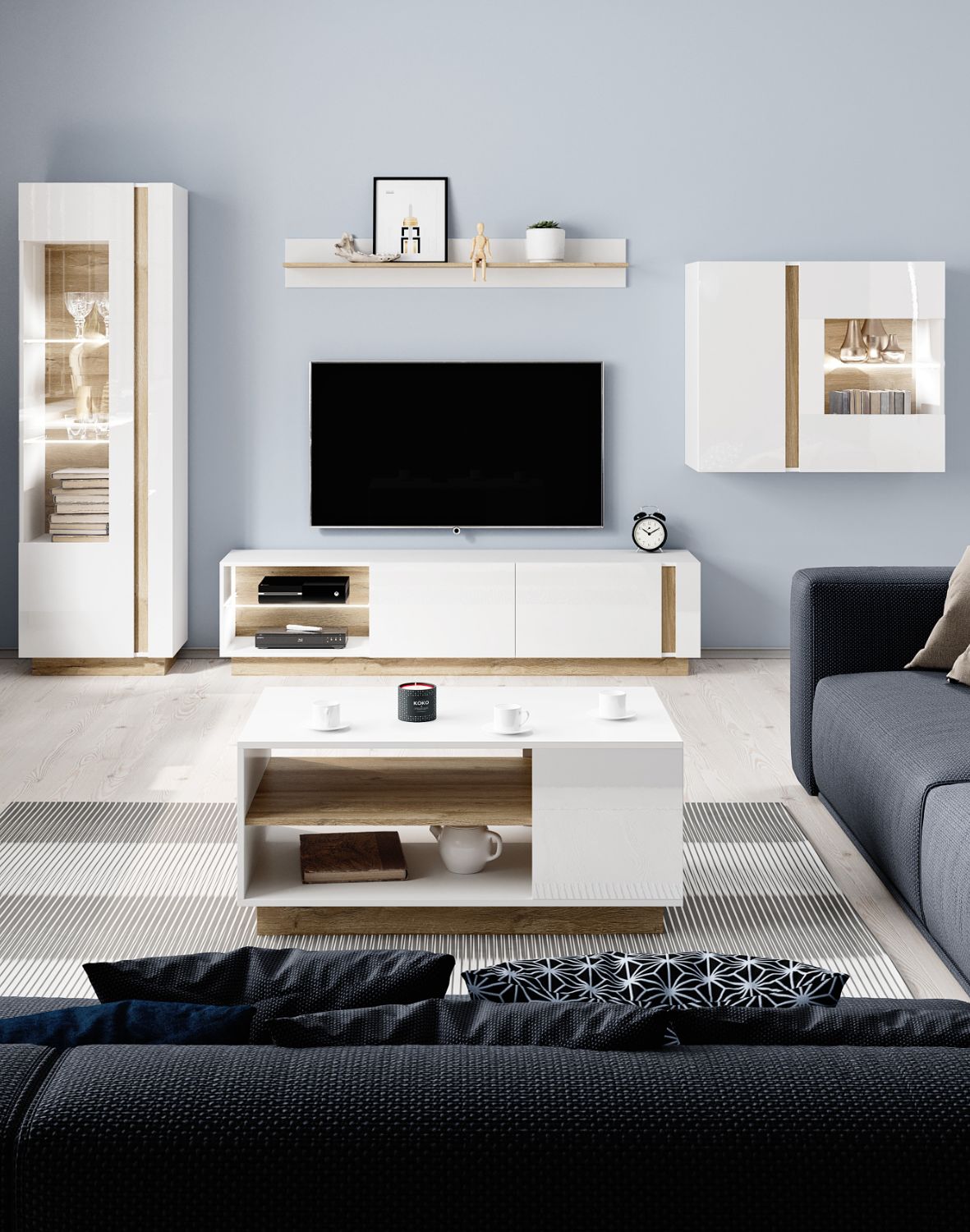 biała półka arco j 138 cm