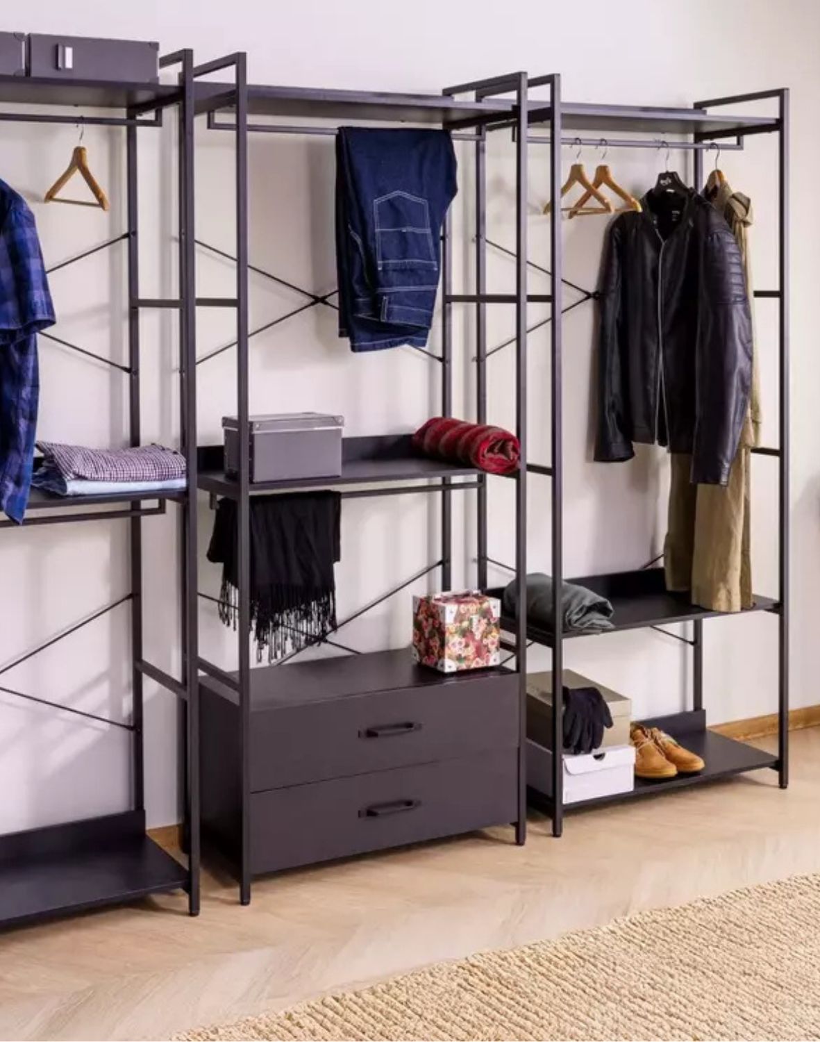 regal z szufladami rin c