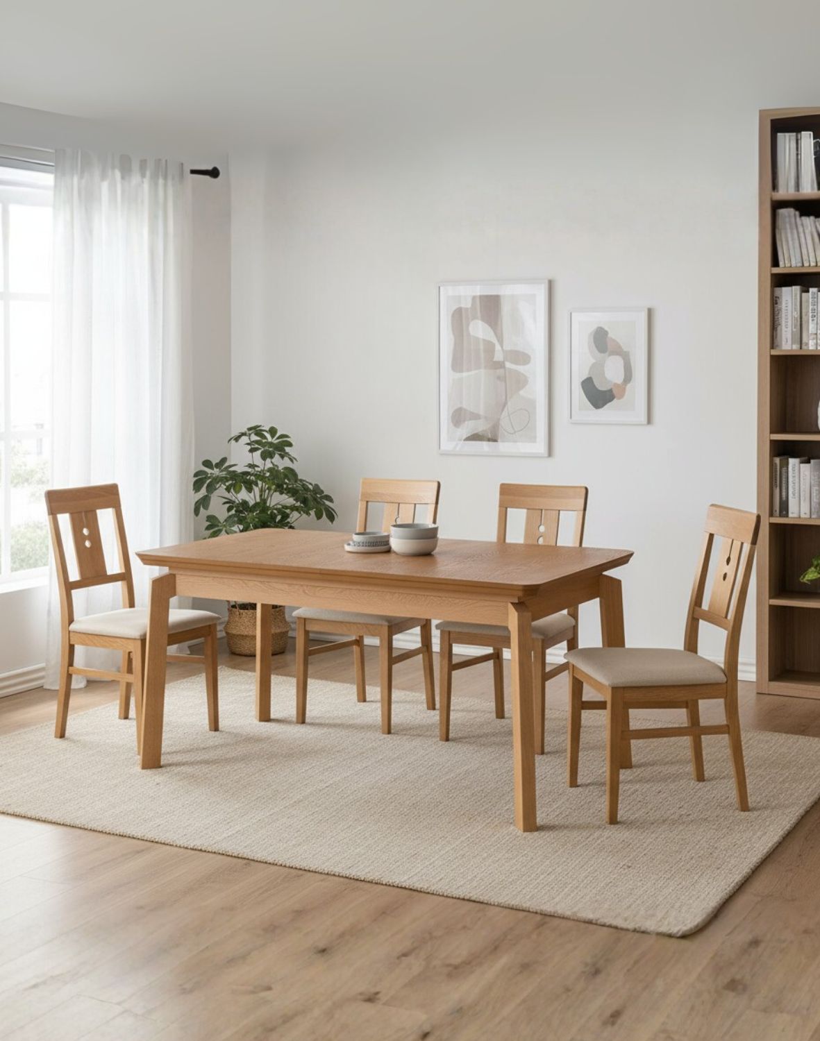 stół rozkładany rois, dąb miodowy