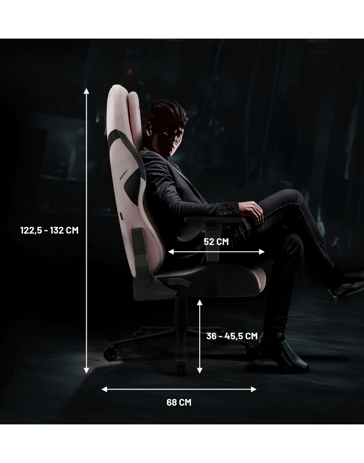 rożowy fotel gamingowy, fotel diablo x-one prime
