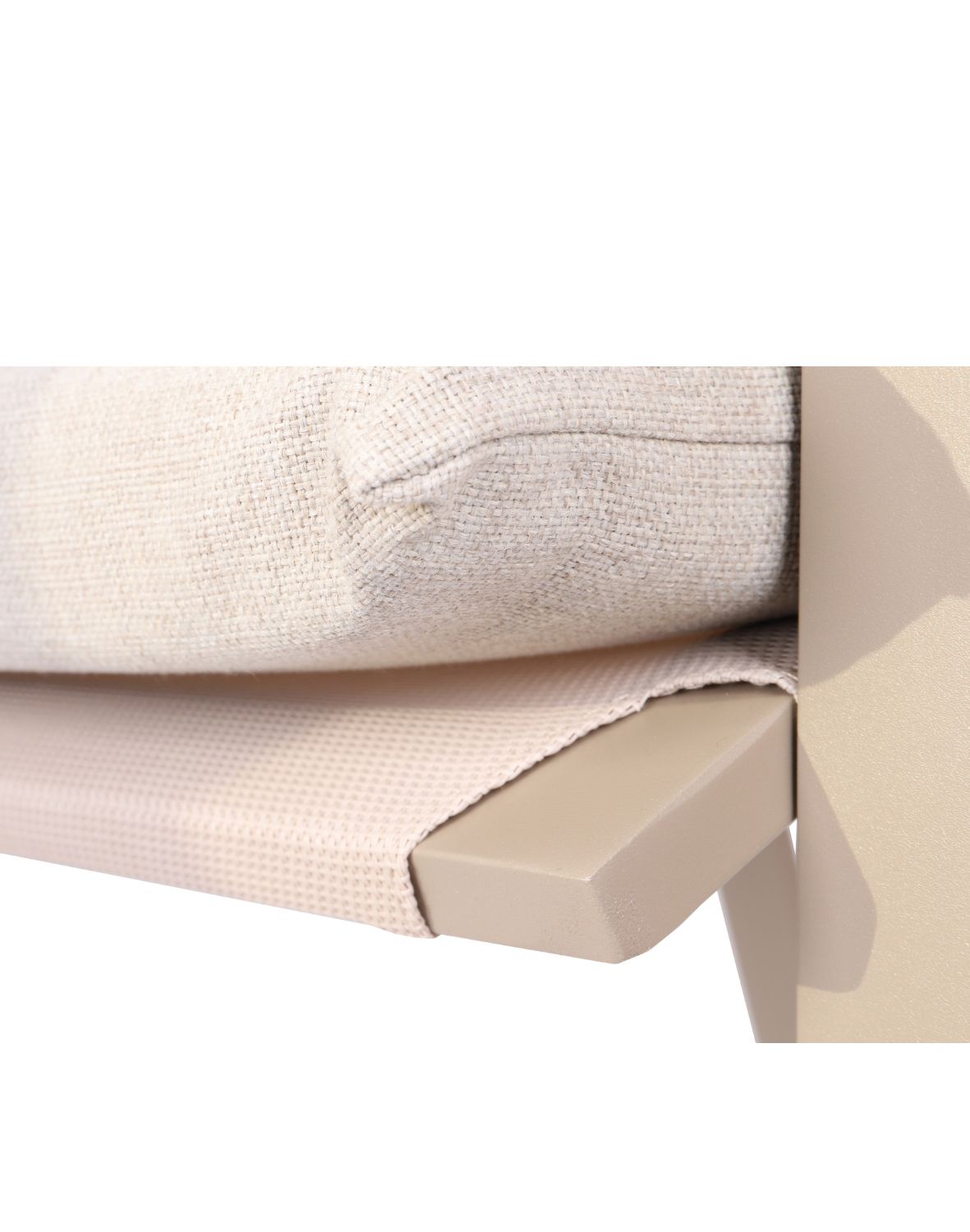 zestaw ogrodowy 6 osobowy santos, aluminiowy, taupe