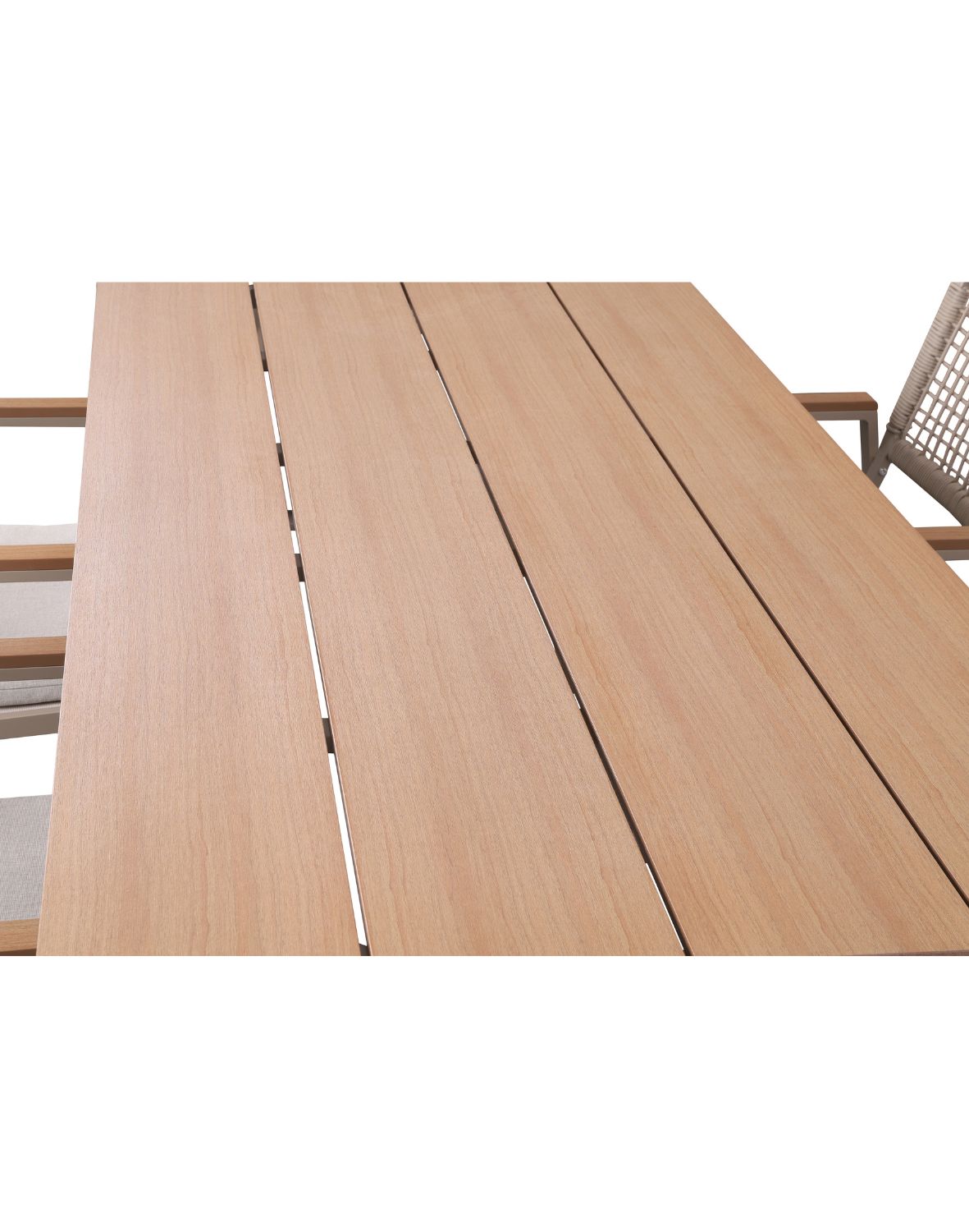 zestaw ogrodowy 6 osobowy santos, aluminiowy, taupe