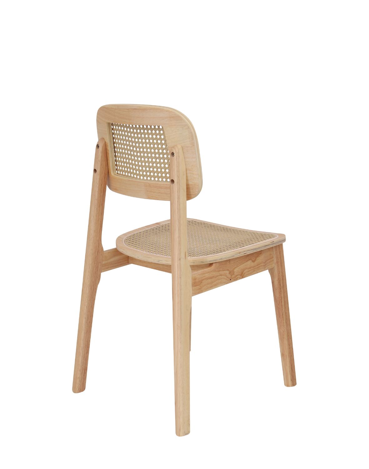 krzesło savio light z litego drewna kauczukowego, rattan