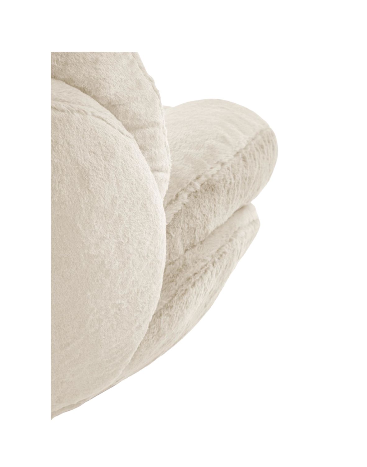 fotel wypoczynkowy shell kremowy, obrotowy 360°, nowoczesny design