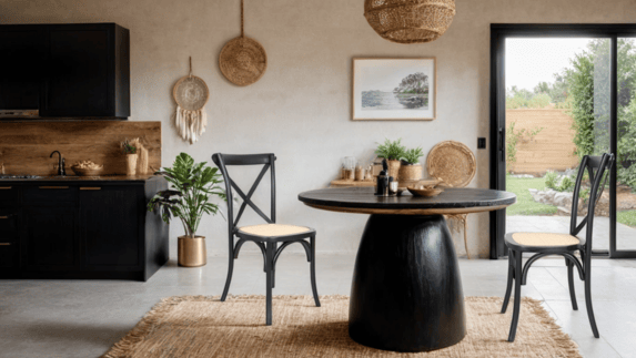 krzesło drewniane solido dark, rattan