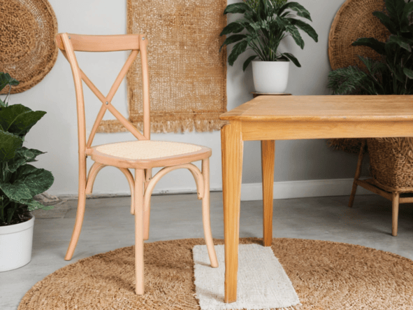 krzesło drewniane solido light, rattan