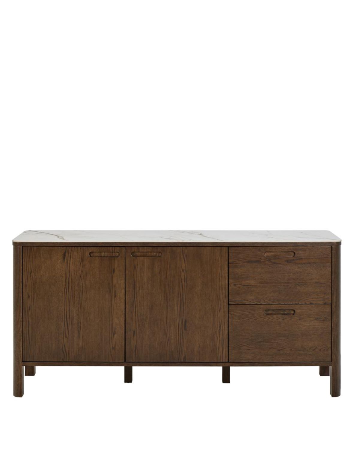 kredens southampton 160 cm, dąb dymiony i blat ceramiczny (24618)