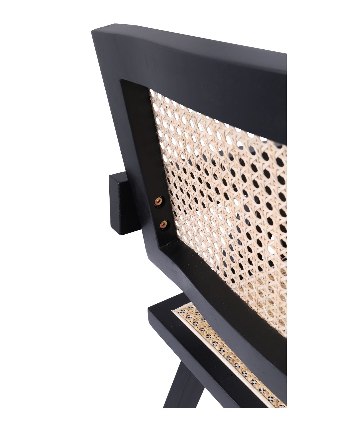 krzesło drewniane stella dark z plecionką wiedeńską, rattan