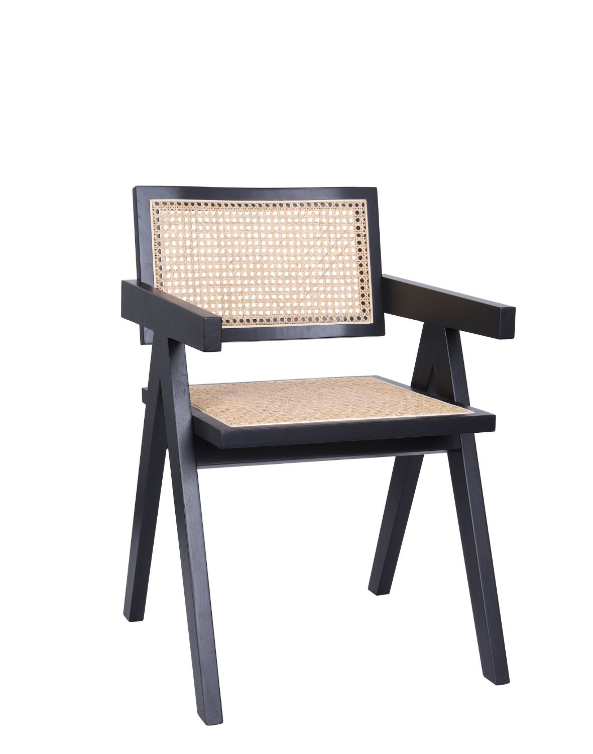 krzesło drewniane stella dark z plecionką wiedeńską, rattan