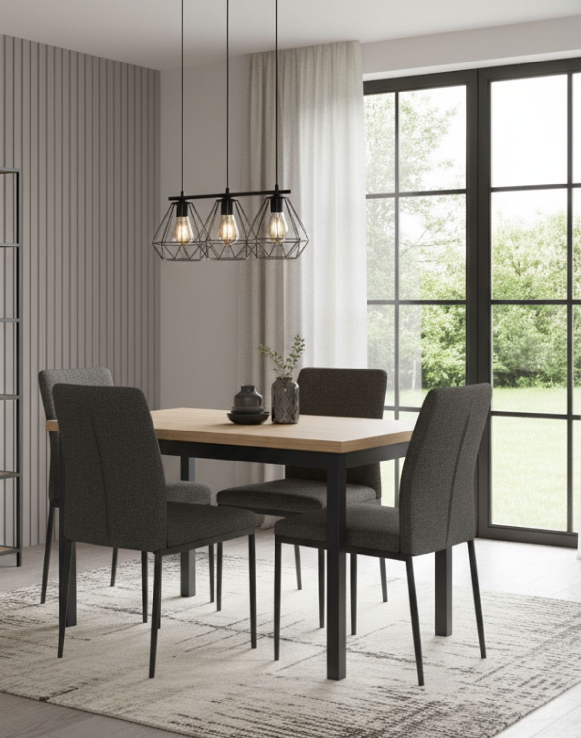 stol adam 100x60 dab artisan, czarny