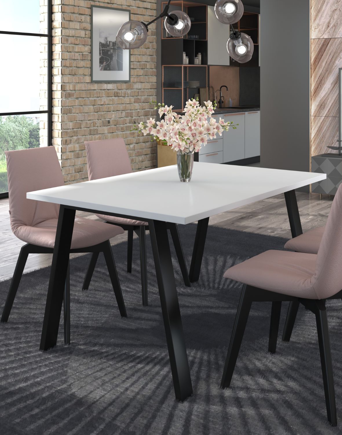 stol kleo 138 90 bialy