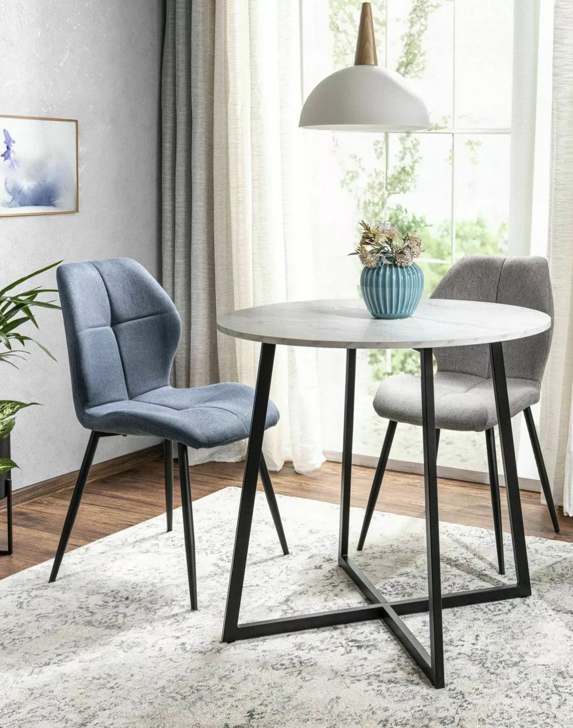 stol luna bialy efekt marmuru