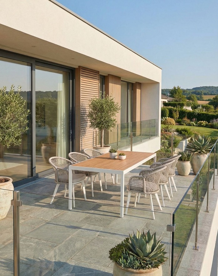 stół ogrodowy z krzesłami dla 6 osób atena