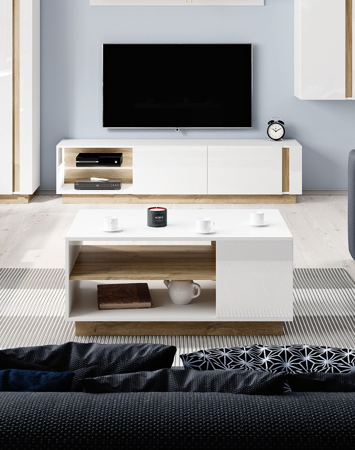 stolik kawowy arco biały