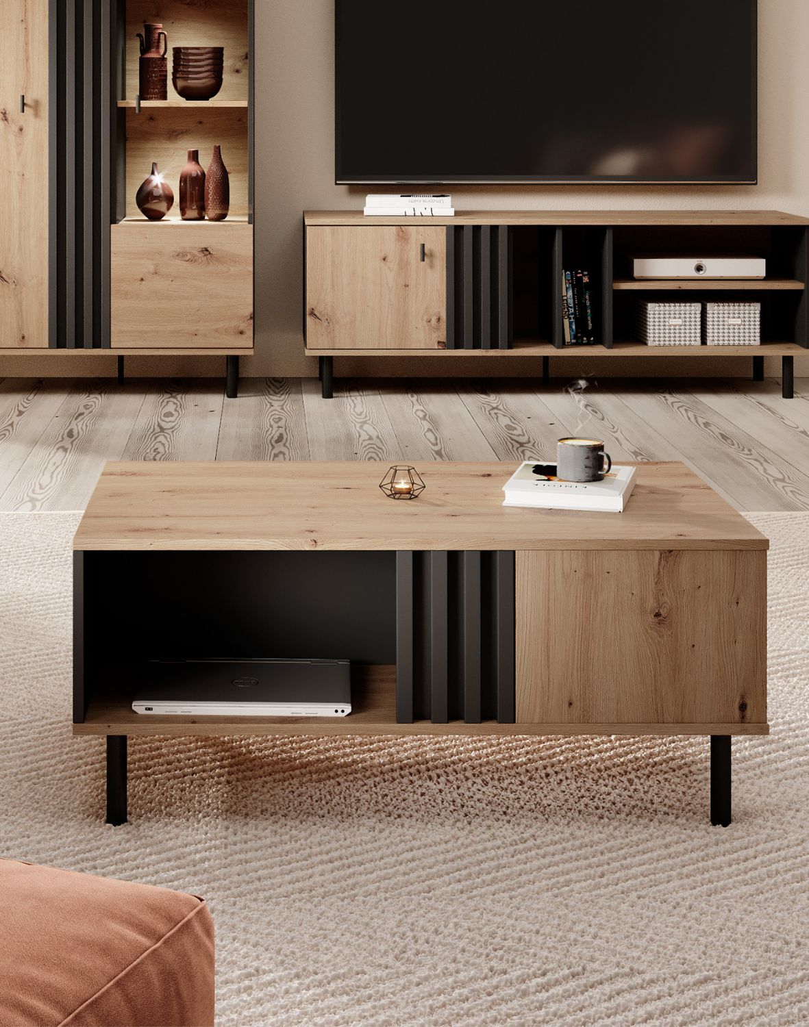 stolik kawowy z szufladą madis f