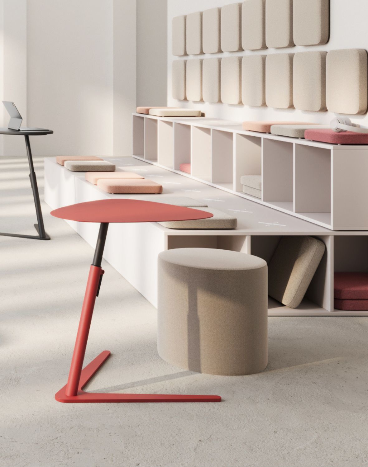 stolik semu z blatem metalowym z regulacja wysokosci