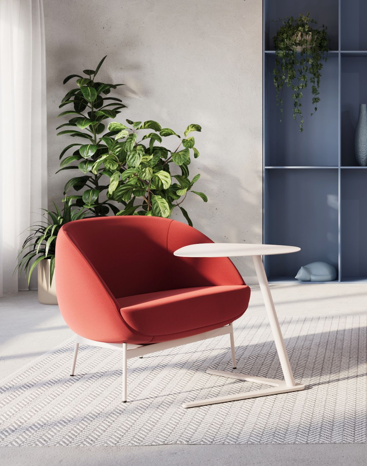 stolik semu z blatem metalowym