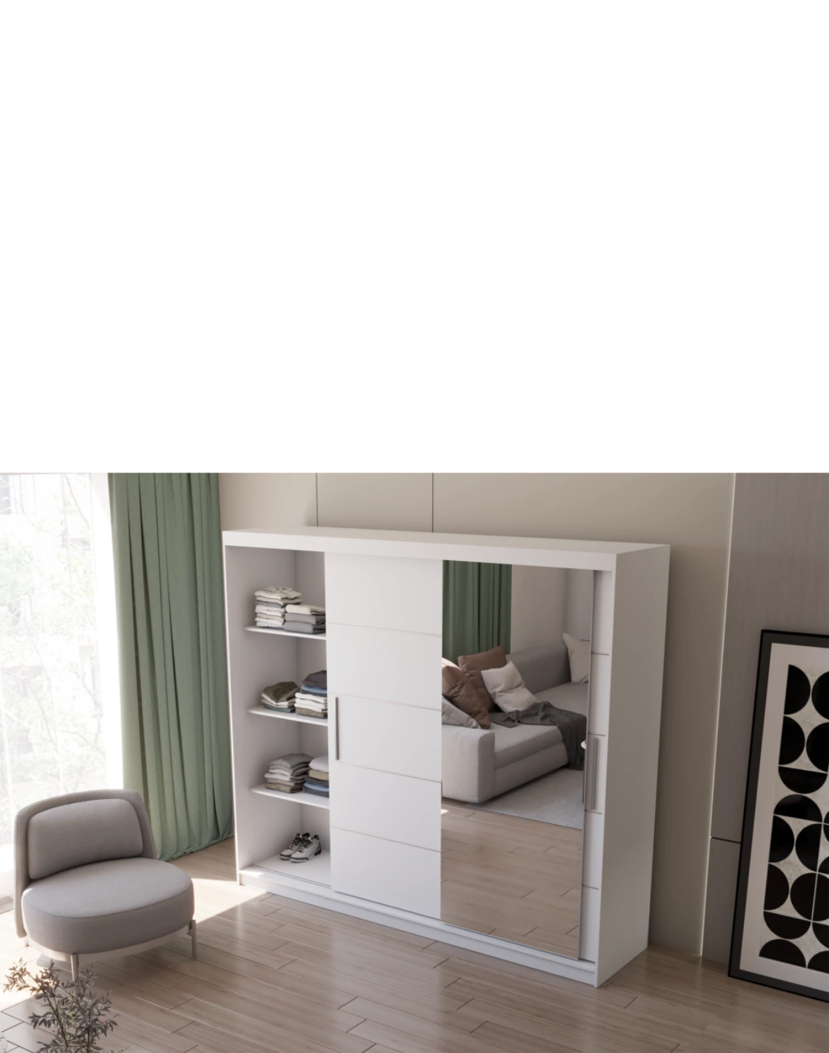 szafa przesuwna z lustrem alba