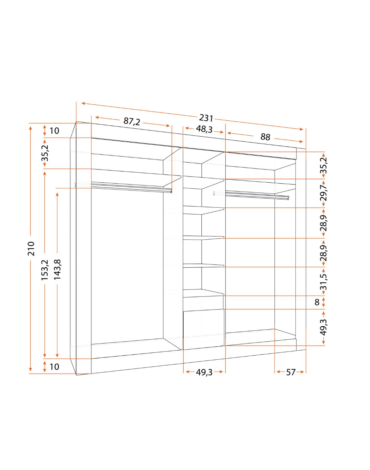 szafa pieciodrzwiowa helios