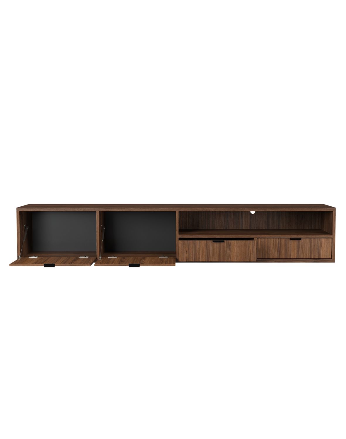Szafka Wisząca RTV Edison Brown Warmia Walnut 200 cm