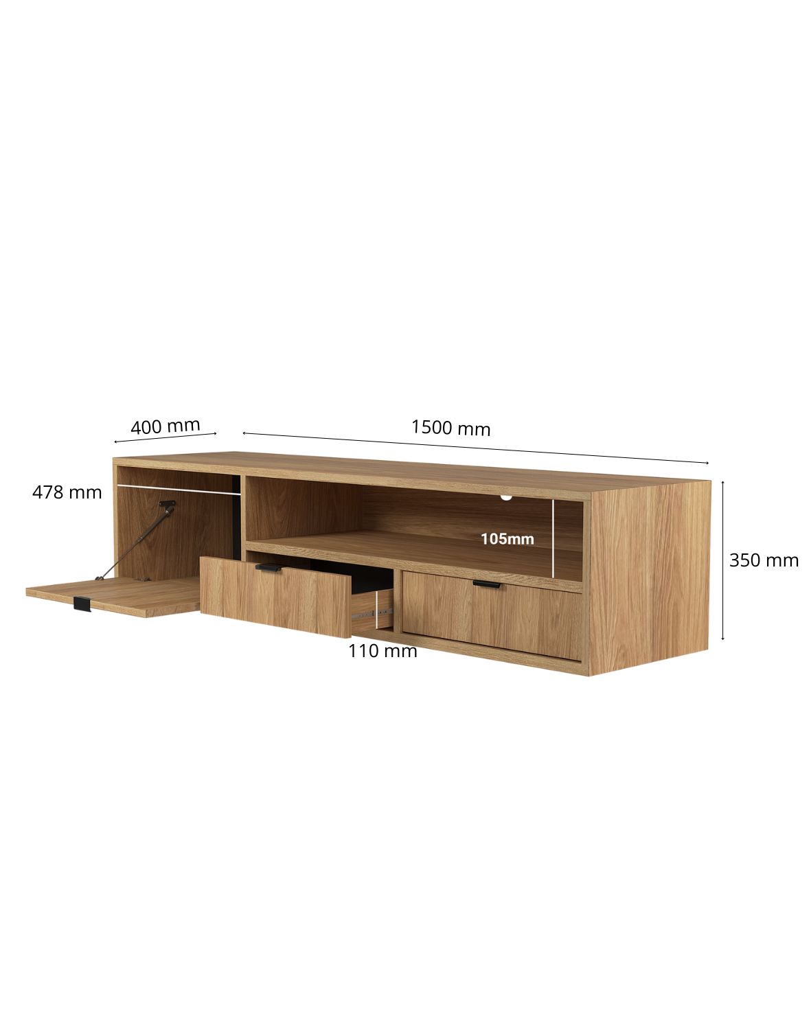 szafka wiszada rtv edison hikora 150 cm