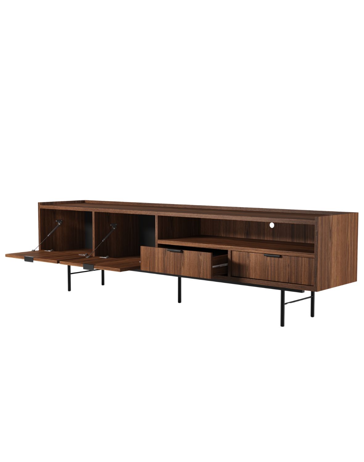 szafka rtv edison brown warmia walnut 200 cm