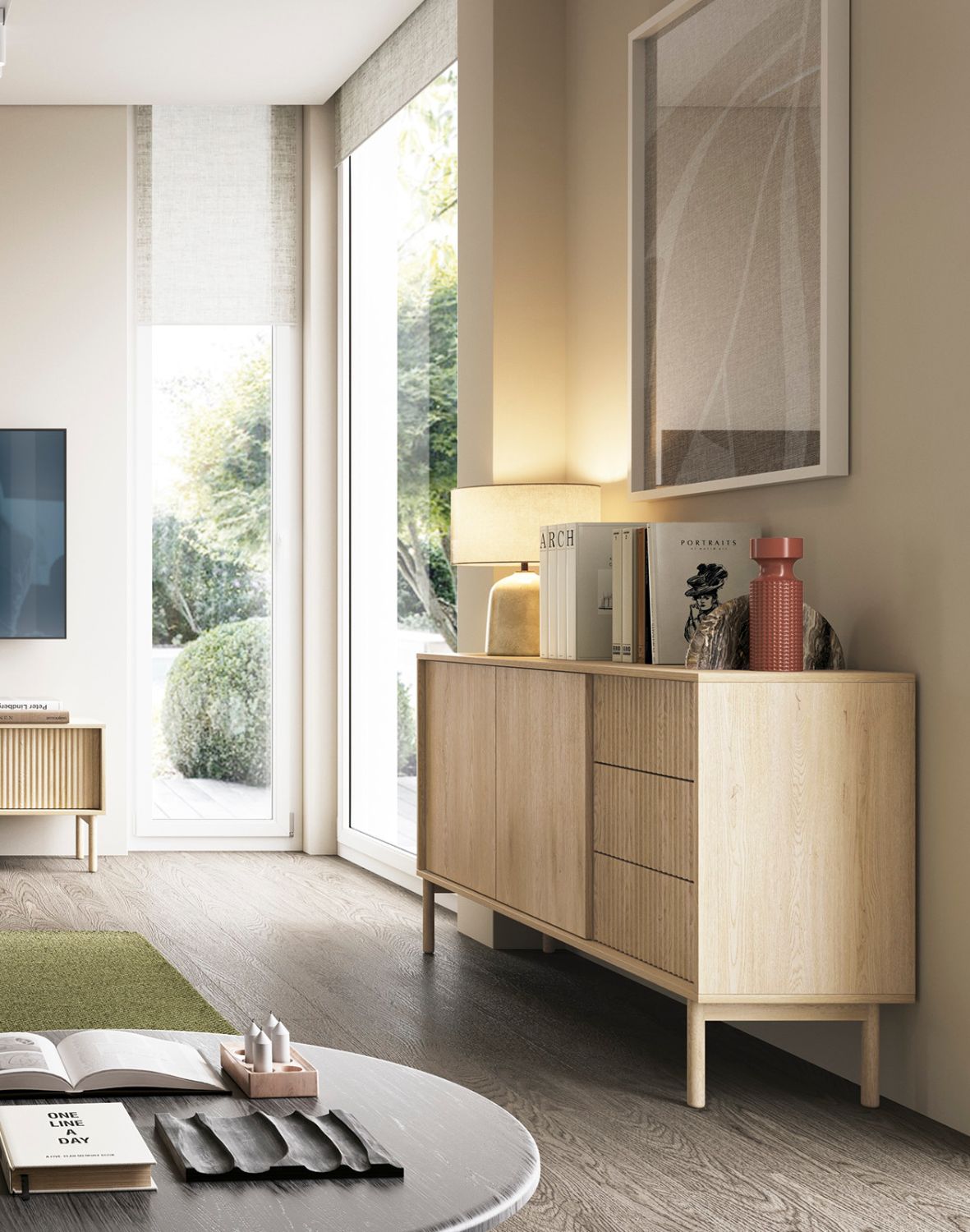 szeroka komoda tavo b dąb cremona