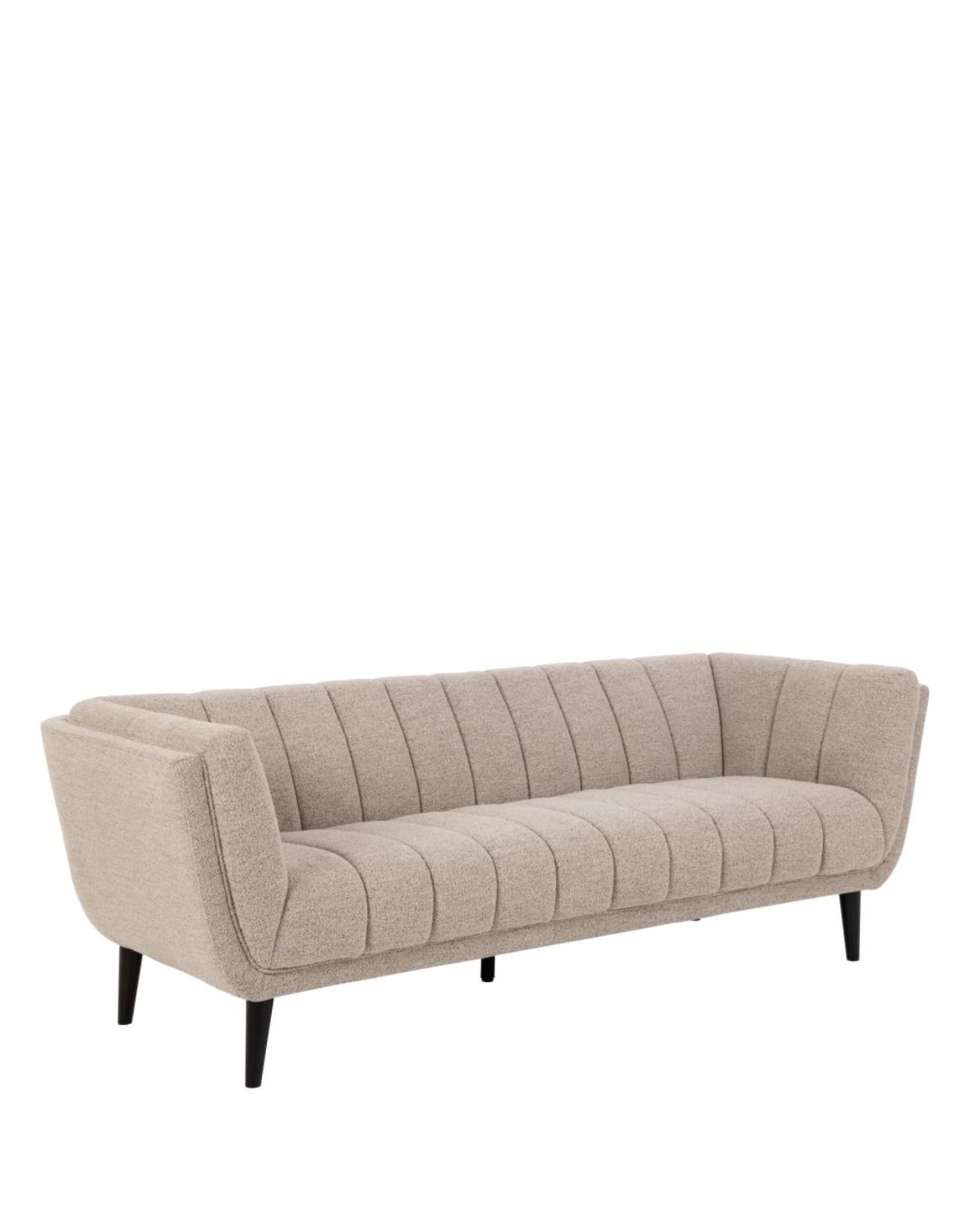 sofa tampa 3-osobowa, beżowa bouclé, elegancki design (97784)