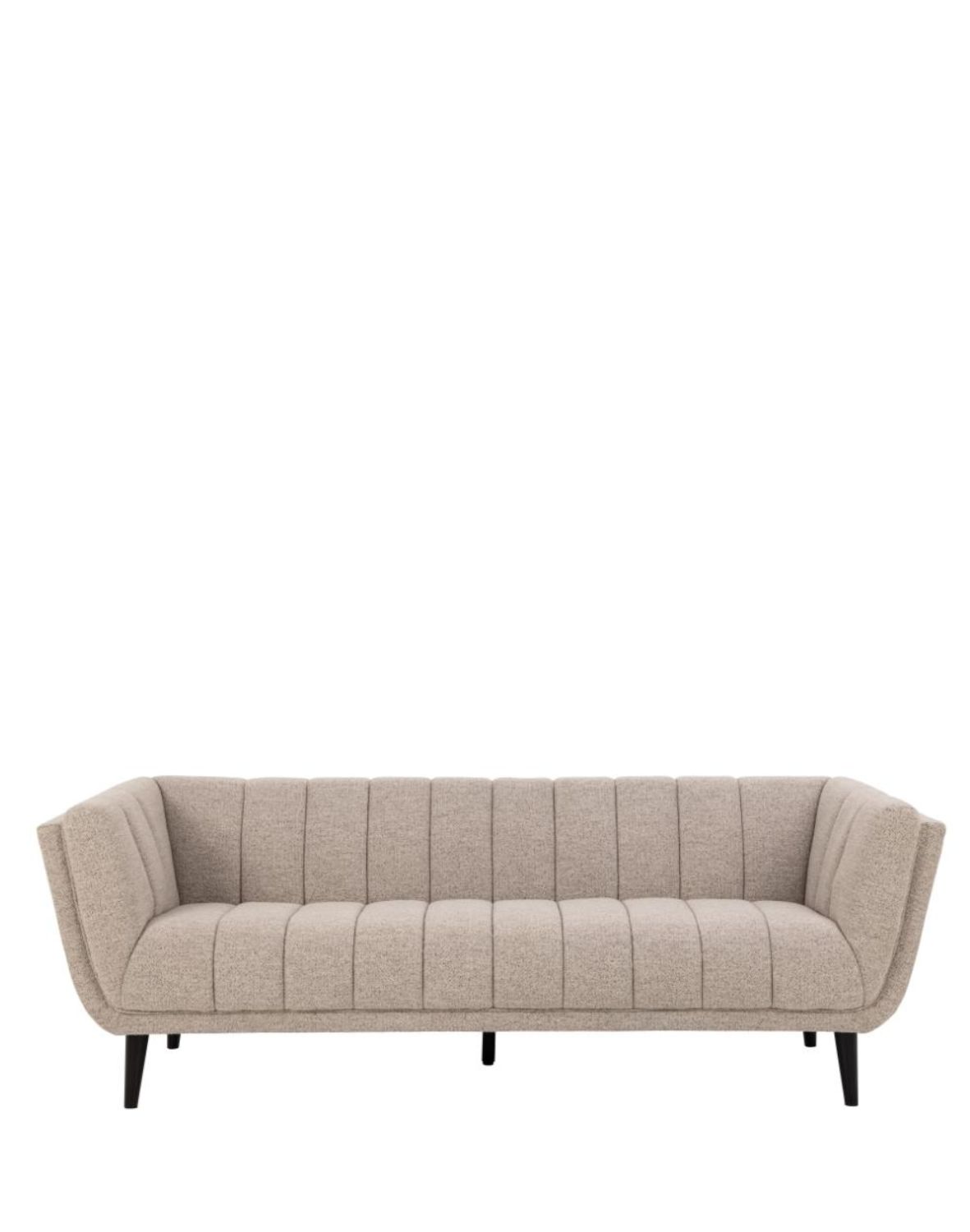 sofa tampa 3-osobowa, beżowa bouclé, elegancki design (97784)