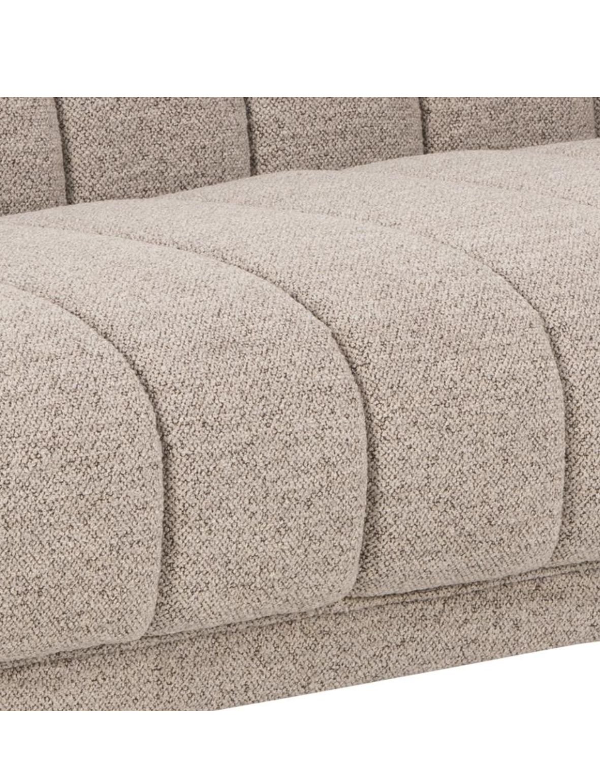 sofa tampa 3-osobowa, beżowa bouclé, elegancki design (97784)