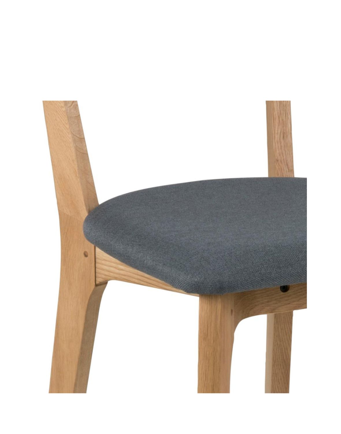 krzesło do jadalni taxi, ciemnoszare, naturalne dębowe nogi (69260)