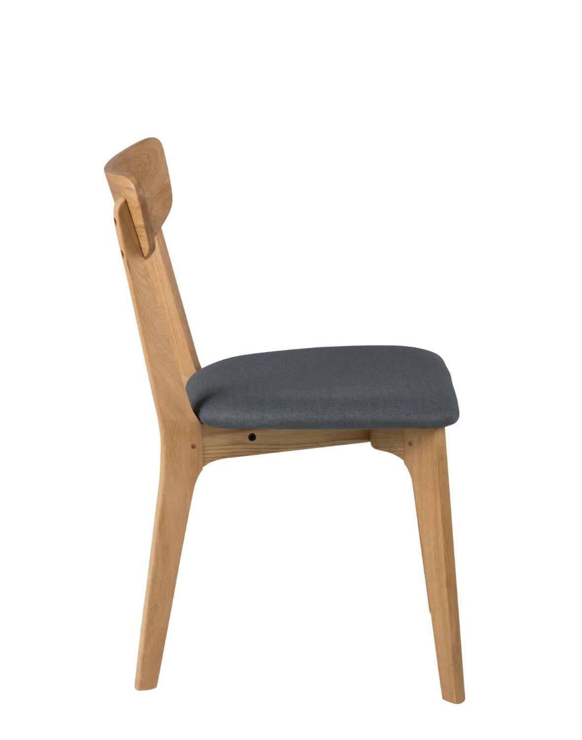 krzesło do jadalni taxi, ciemnoszare, naturalne dębowe nogi (69260)