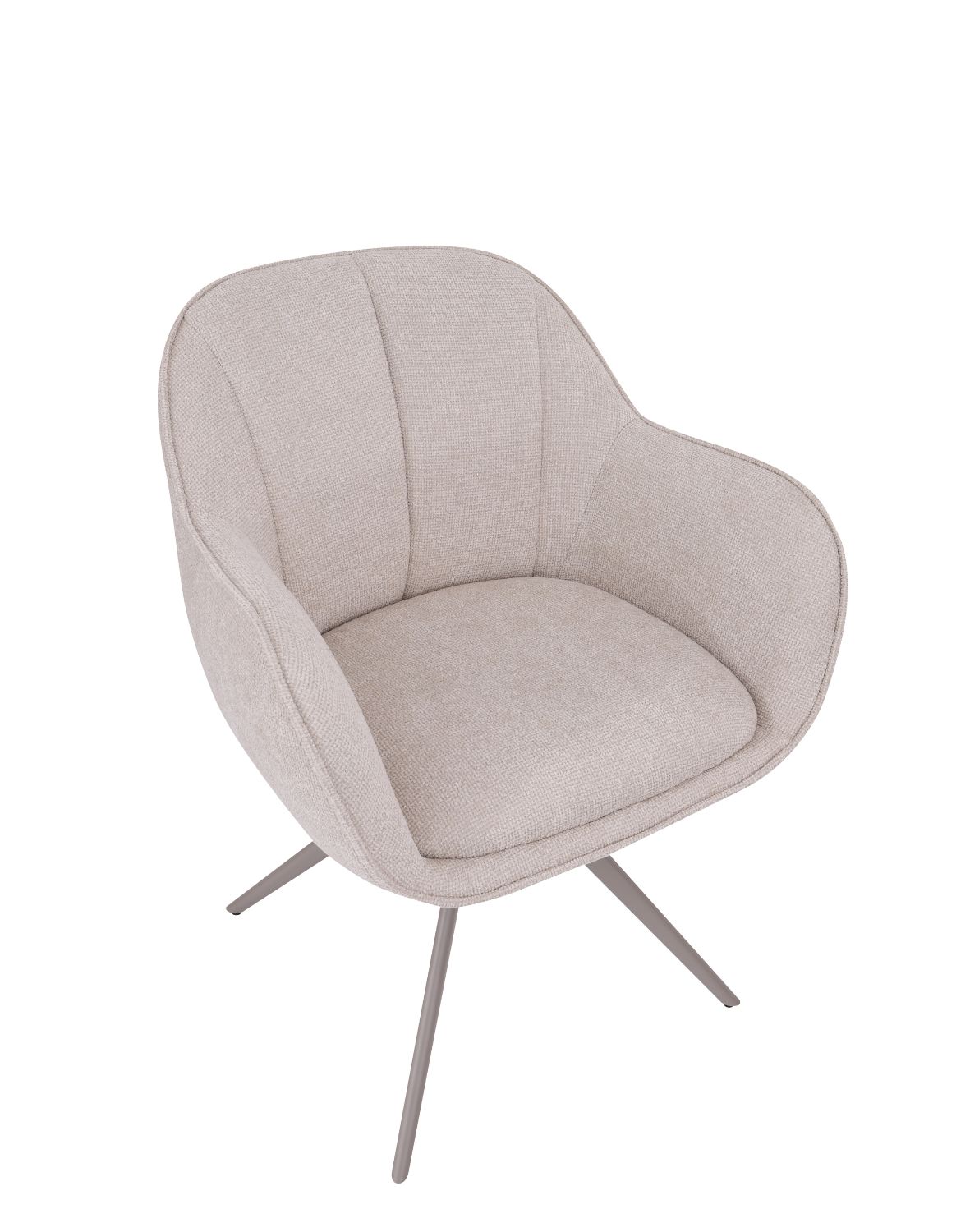 krzesło obrotowe do jadalni tessa, beżowe