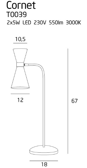 Lampa biurkowa Cornet TO039