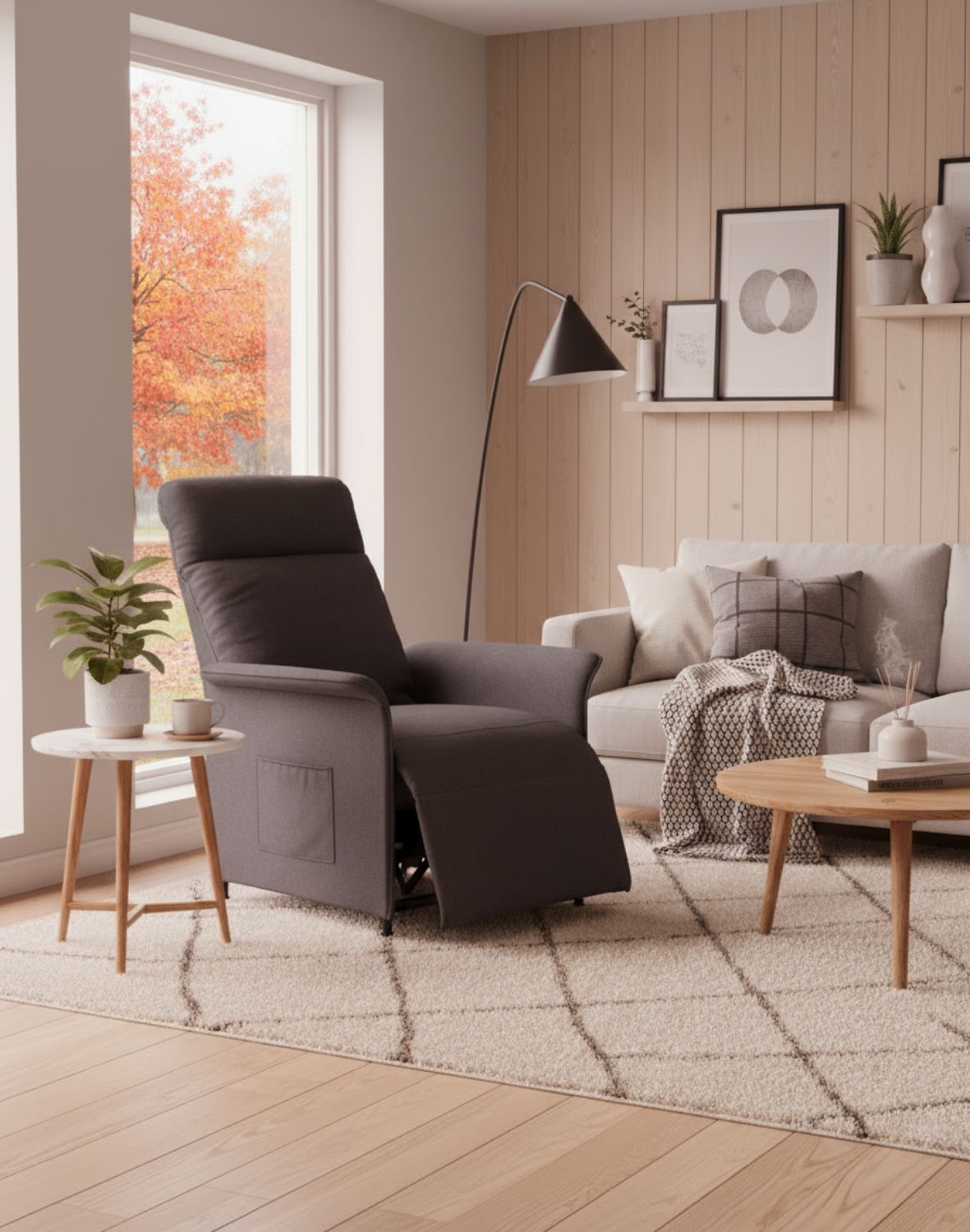 fotel torro z funkcją elektrycznego rozkładania (grafitowy)