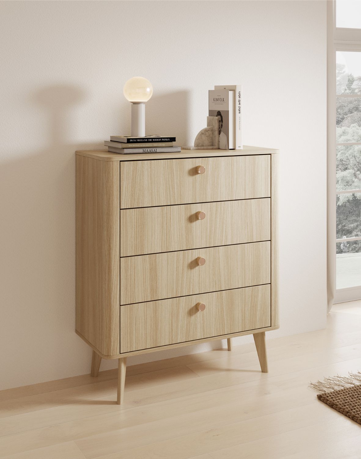 wysoka komoda do sypialni z szufladami viki 88