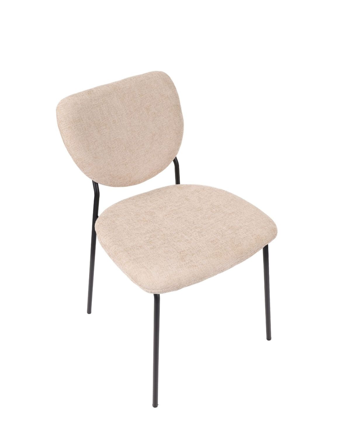 krzesło do jadalni yogi, nowoczesne, tapicerowane, beżowe