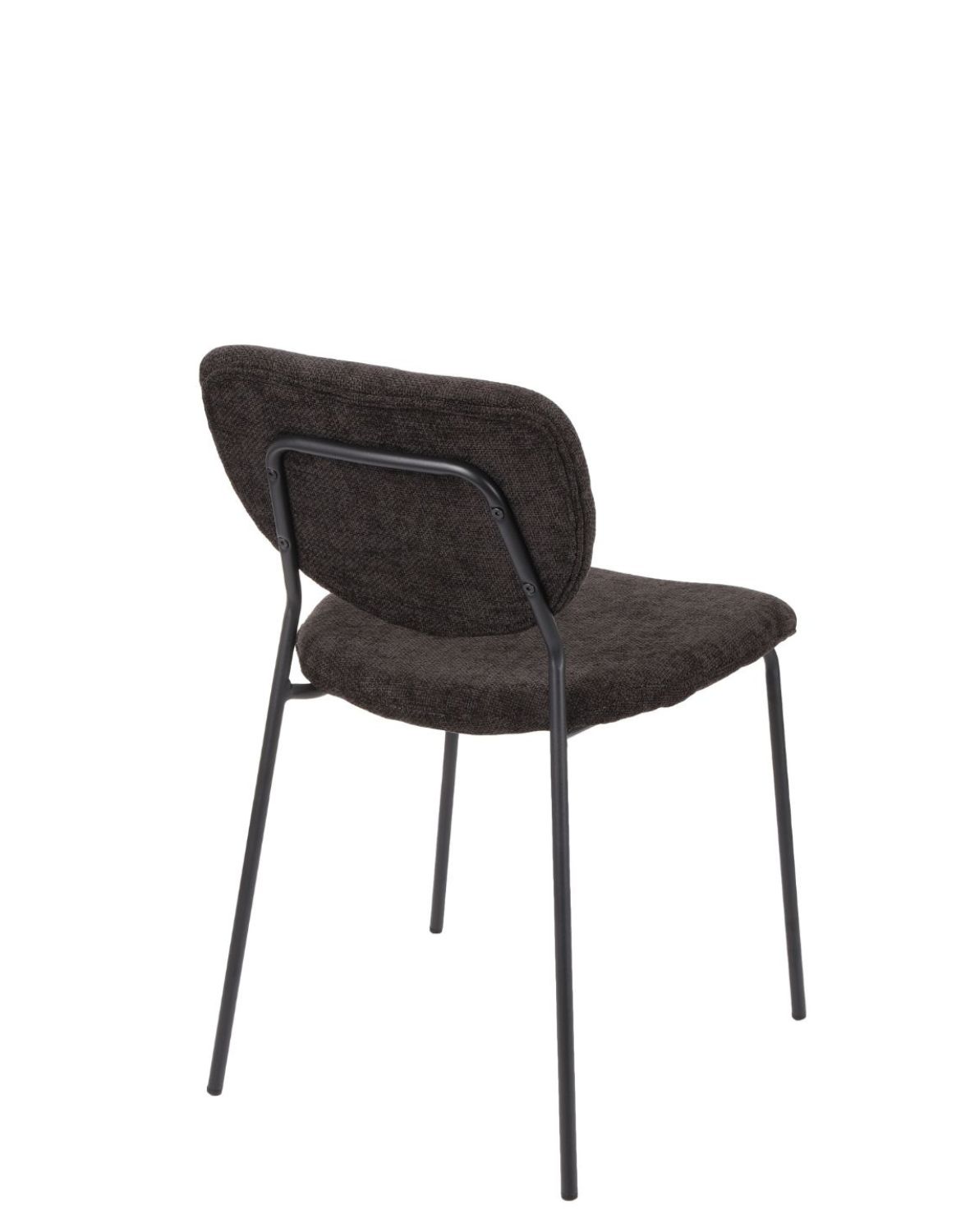 krzesło do jadalni yogi, nowoczesne, tapicerowane, czarne