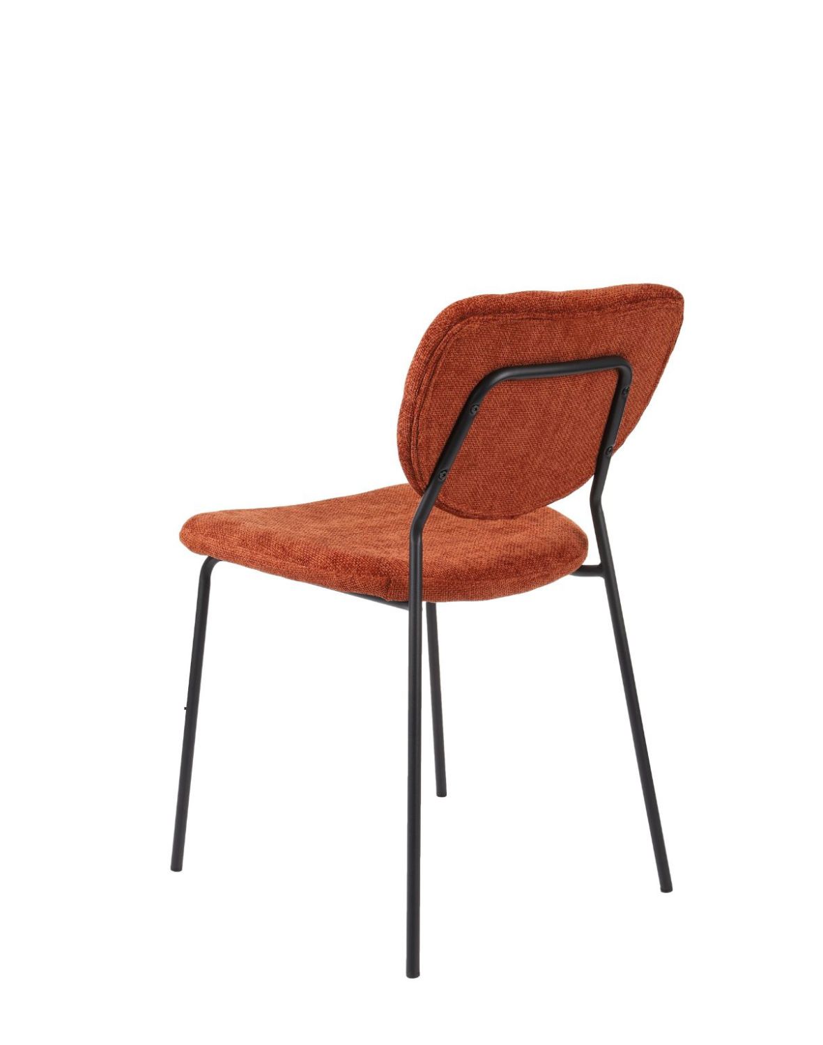 krzesło do jadalni yogi, nowoczesne, tapicerowane, rude