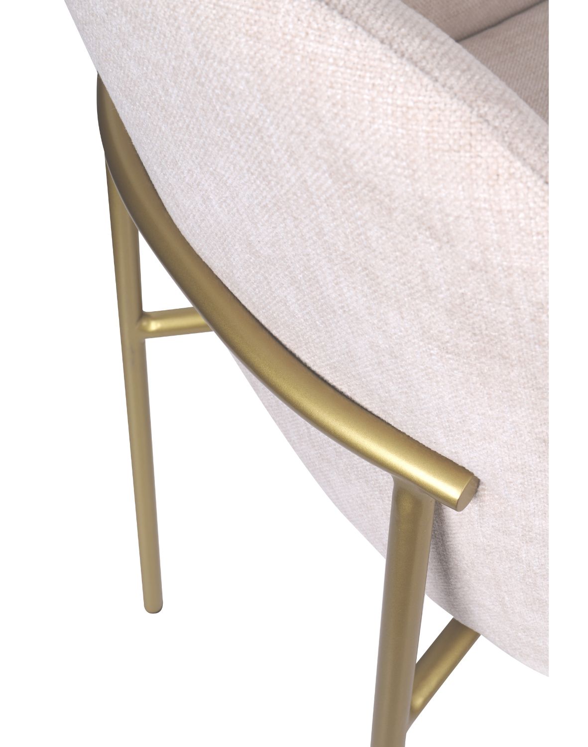 krzesło zafiro arm gold z podłokietnikami, beżowe (S2441)