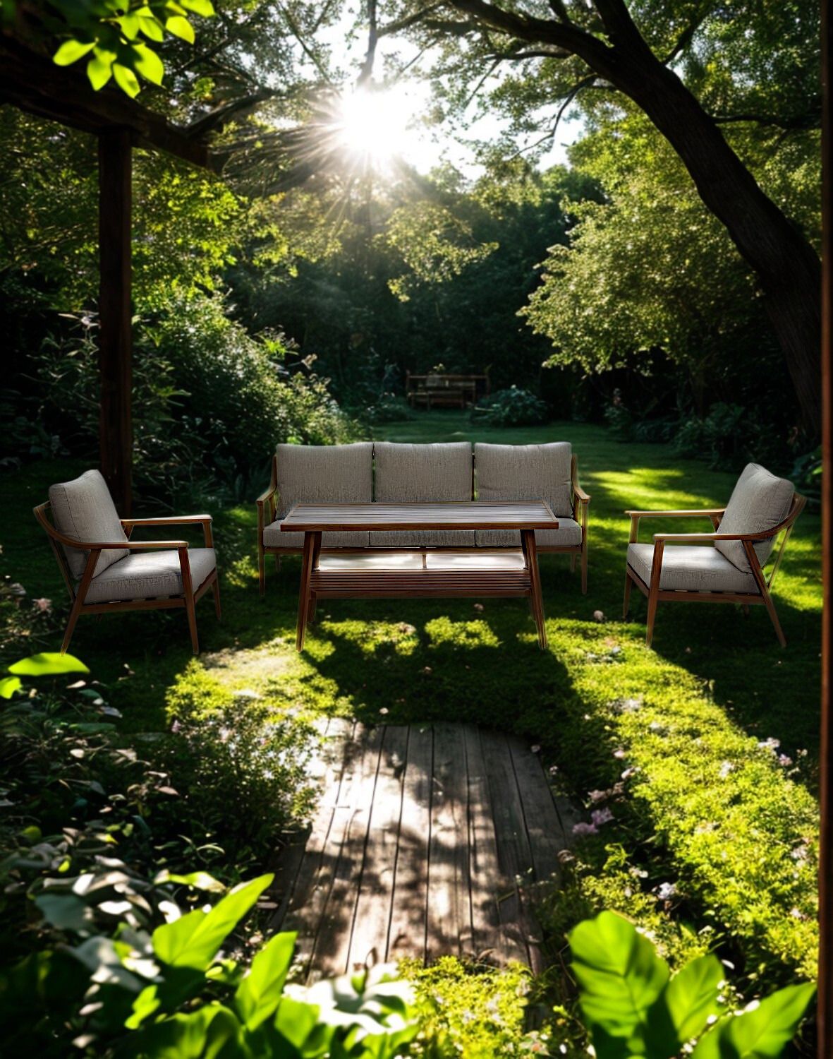 aluminiowy zestaw mebli ogrodowych tulum